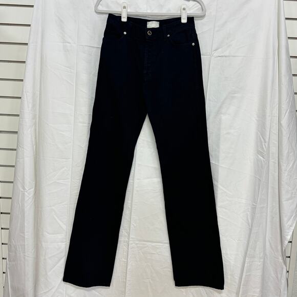 SAME The Perfect Cotton Mid Rise Straight Leg Denim Jeans Black Women's Size 27 - Picture 2 of 5